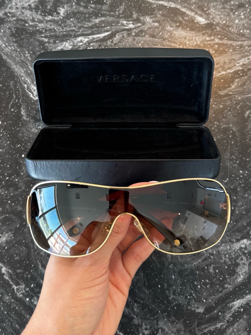 Versace Gradient Shield Sunglasses